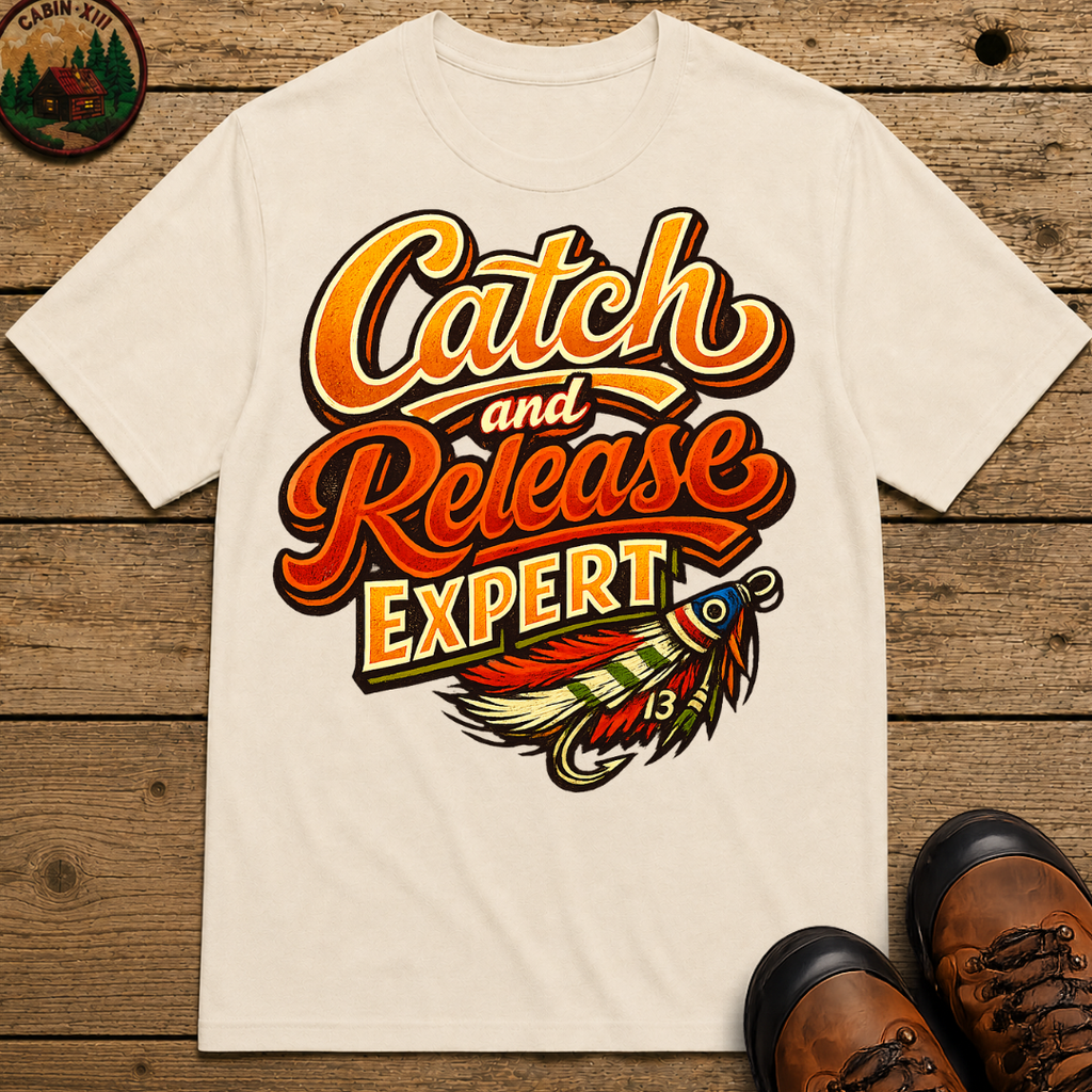Catch and Release Expert Funny Fishing Shirt — Fly Fishing Tee