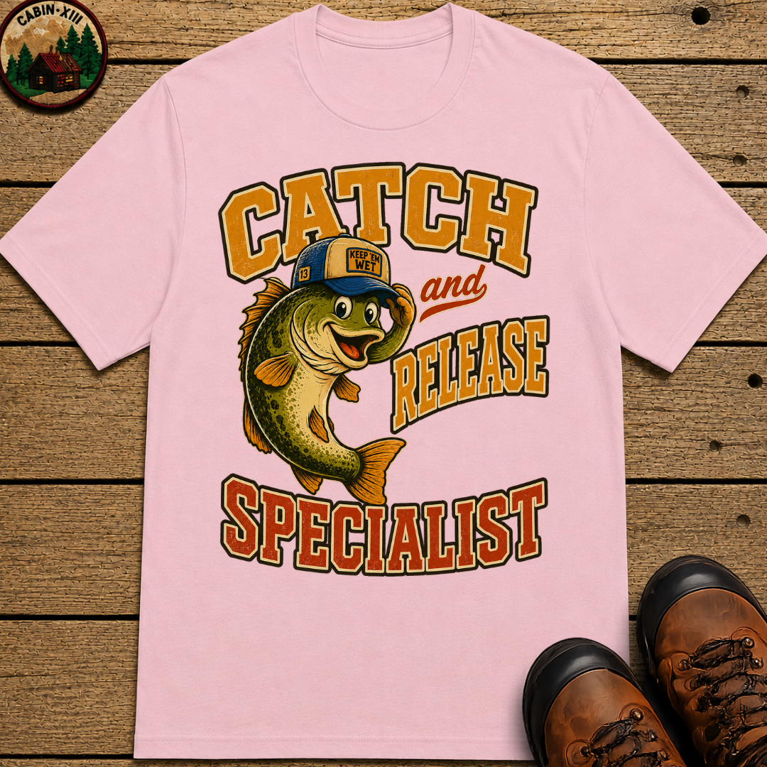 Catch and Release Specialist Funny Fishing Shirt — Bass Fishing Tee