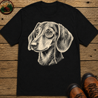 Dachshund Monocle Portrait Shirt — Funny Dachshund Dog Tee