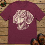 Dachshund Monocle Portrait Shirt — Funny Dachshund Dog Tee