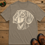 Dachshund Monocle Portrait Shirt — Funny Dachshund Dog Tee