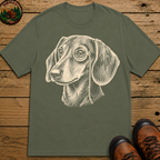 Dachshund Monocle Portrait Shirt — Funny Dachshund Dog Tee