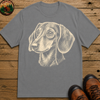 Dachshund Monocle Portrait Shirt — Funny Dachshund Dog Tee