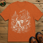 Dog in the Creek Shirt — Vintage Outdoor Dog Sketch Tee