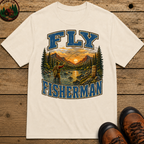 Fly Fisherman Shirt — Vintage Mountain River Fishing Tee