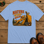 Nature Wins Again Funny Camping Dog Shirt — Outdoor Humor Tee