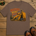 Nature Wins Again Funny Camping Dog Shirt — Outdoor Humor Tee