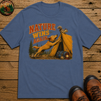 Nature Wins Again Funny Camping Dog Shirt — Outdoor Humor Tee