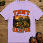 Tent Camper Shirt — Vintage Mountain Lake Camping Tee