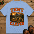 Tent Camper Shirt — Vintage Mountain Lake Camping Tee