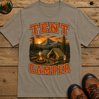 Tent Camper Shirt — Vintage Mountain Lake Camping Tee