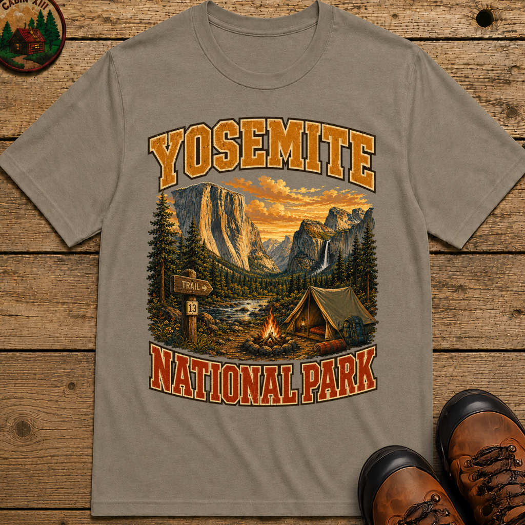 Yosemite National Park Camping Shirt — Vintage Outdoor Tee