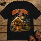 Roughing It Funny Glamping Shirt — Vintage Camping Comfort Tee