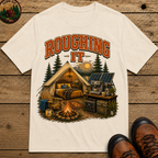 Roughing It Funny Glamping Shirt — Vintage Camping Comfort Tee