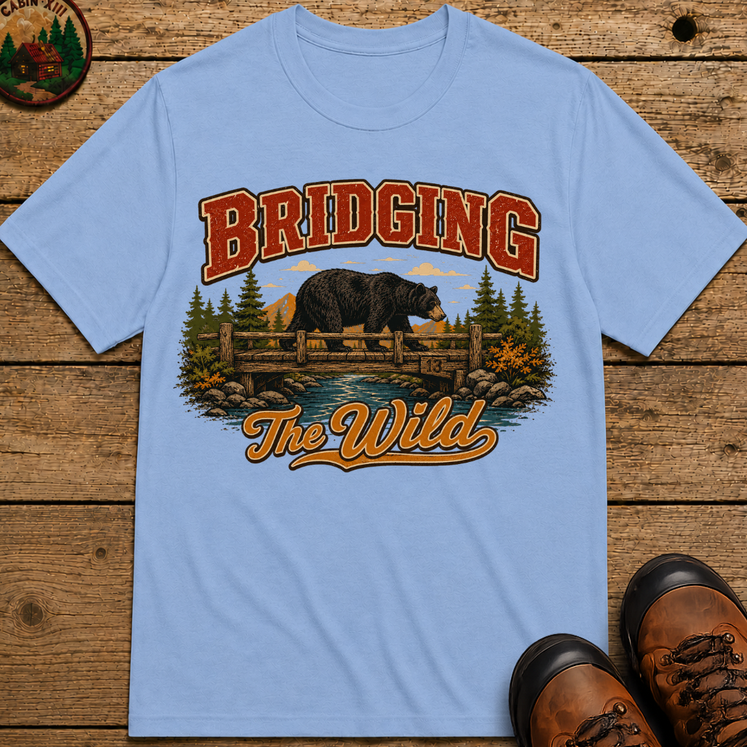 Bridging the Wild Vintage Bear Camping Shirt — Outdoor Nature Tee