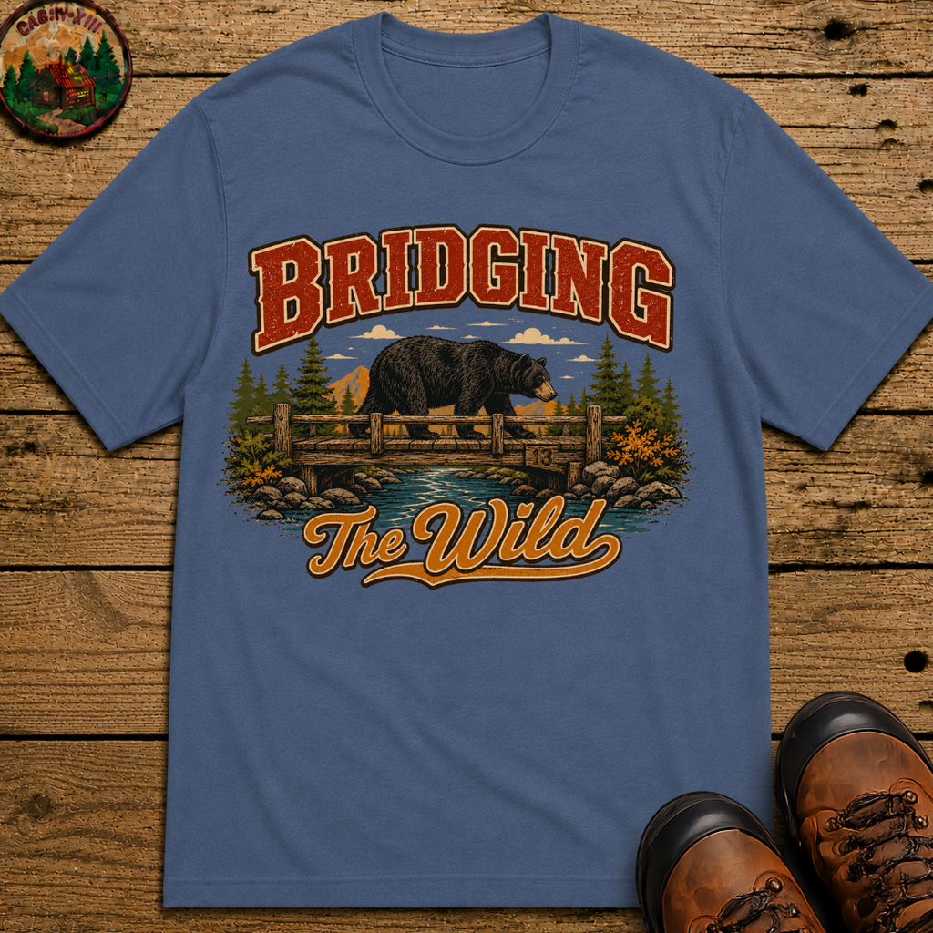 Bridging the Wild Vintage Bear Camping Shirt — Outdoor Nature Tee