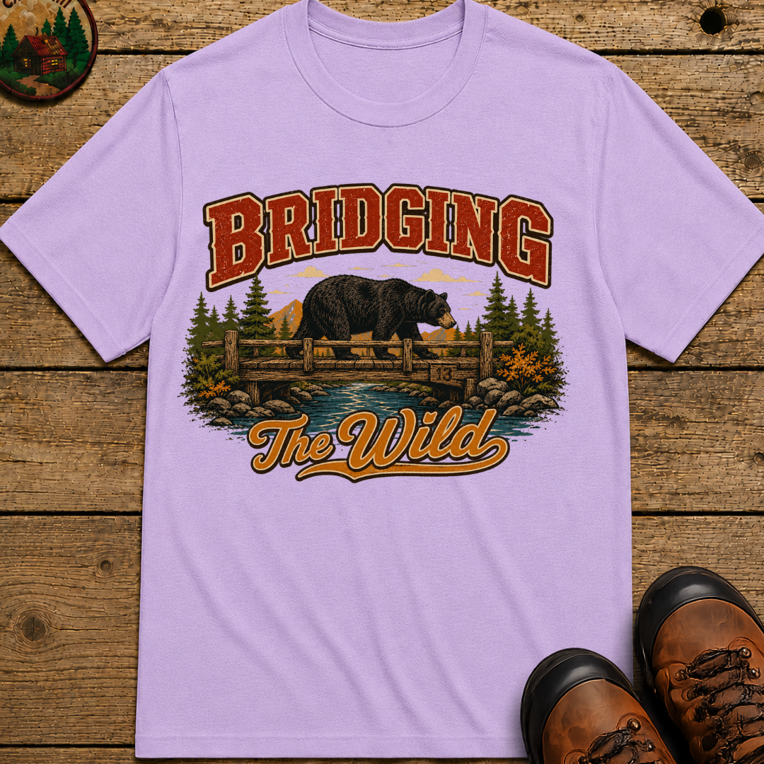 Bridging the Wild Vintage Bear Camping Shirt — Outdoor Nature Tee