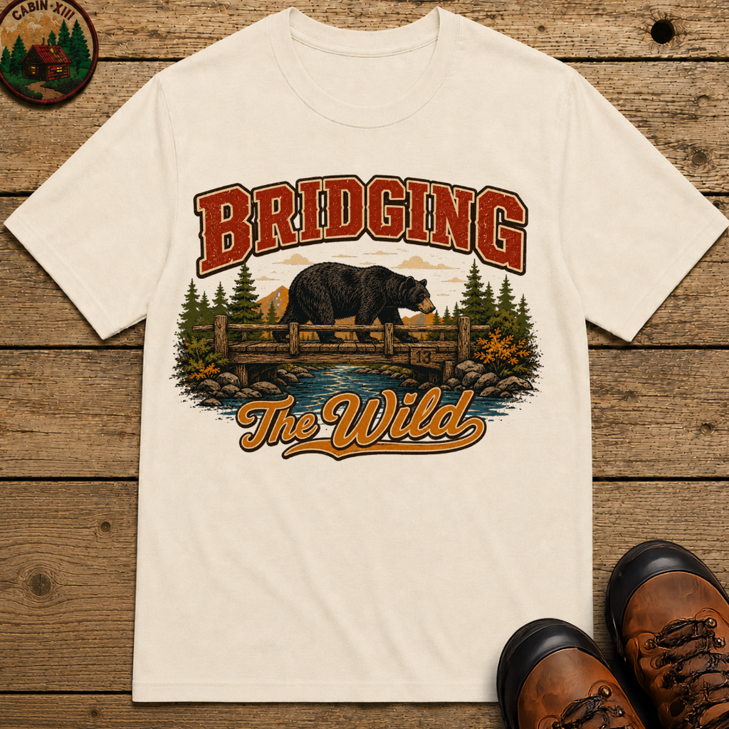 Bridging the Wild Vintage Bear Camping Shirt — Outdoor Nature Tee