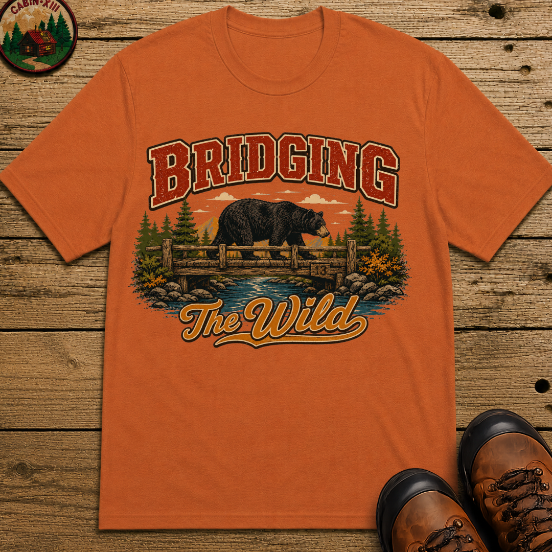 Bridging the Wild Vintage Bear Camping Shirt — Outdoor Nature Tee