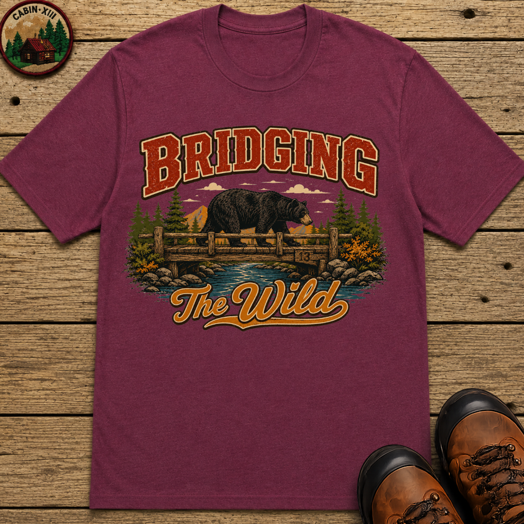 Bridging the Wild Vintage Bear Camping Shirt — Outdoor Nature Tee