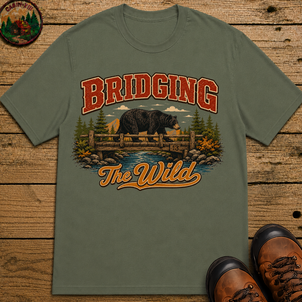 Bridging the Wild Vintage Bear Camping Shirt — Outdoor Nature Tee