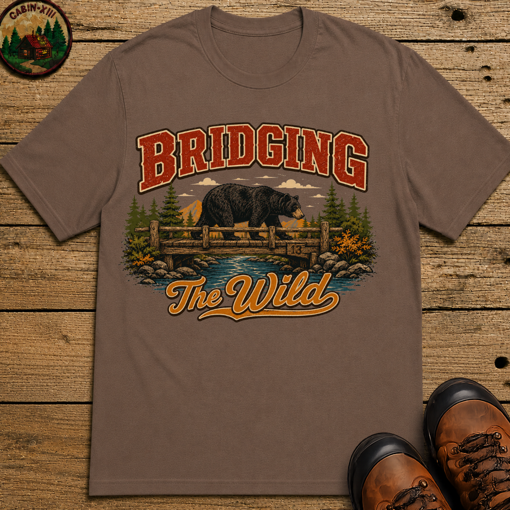 Bridging the Wild Vintage Bear Camping Shirt — Outdoor Nature Tee