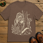 Bigfoot with Camera Shirt — Funny Sasquatch Outdoor Sketch Tee
