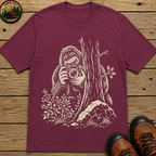 Bigfoot with Camera Shirt — Funny Sasquatch Outdoor Sketch Tee