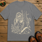 Bigfoot with Camera Shirt — Funny Sasquatch Outdoor Sketch Tee