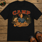 Camp Mom Vintage Camping Shirt — Retro Outdoor Mom Portrait Tee