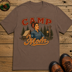 Camp Mom Vintage Camping Shirt — Retro Outdoor Mom Portrait Tee