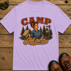 Camp Mom Vintage Camping Shirt — Retro Outdoor Mom Portrait Tee