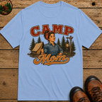 Camp Mom Vintage Camping Shirt — Retro Outdoor Mom Portrait Tee