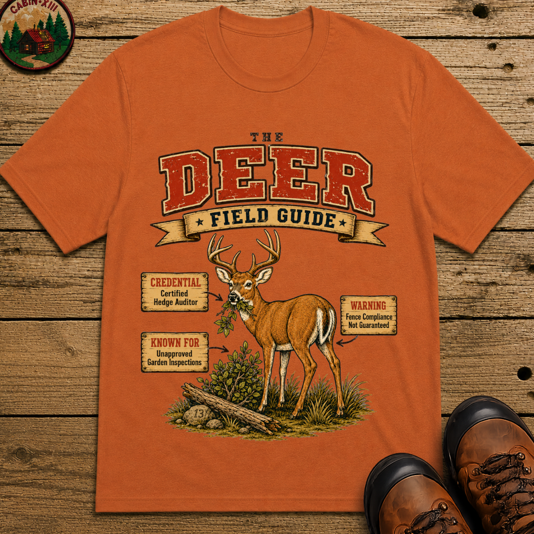 Deer Field Guide - Unapproved Garden Inspections Shirt
