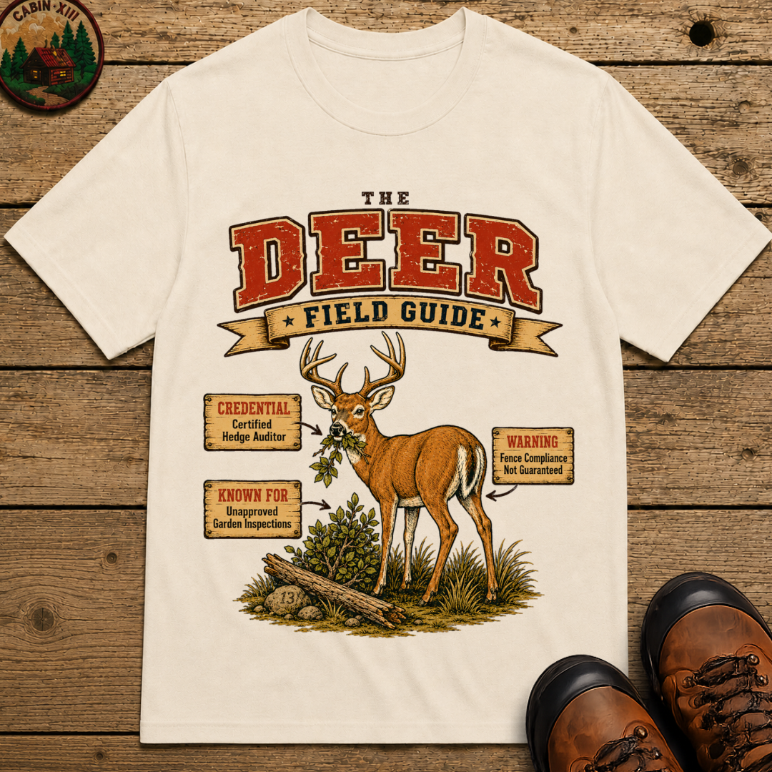 Deer Field Guide - Unapproved Garden Inspections Shirt