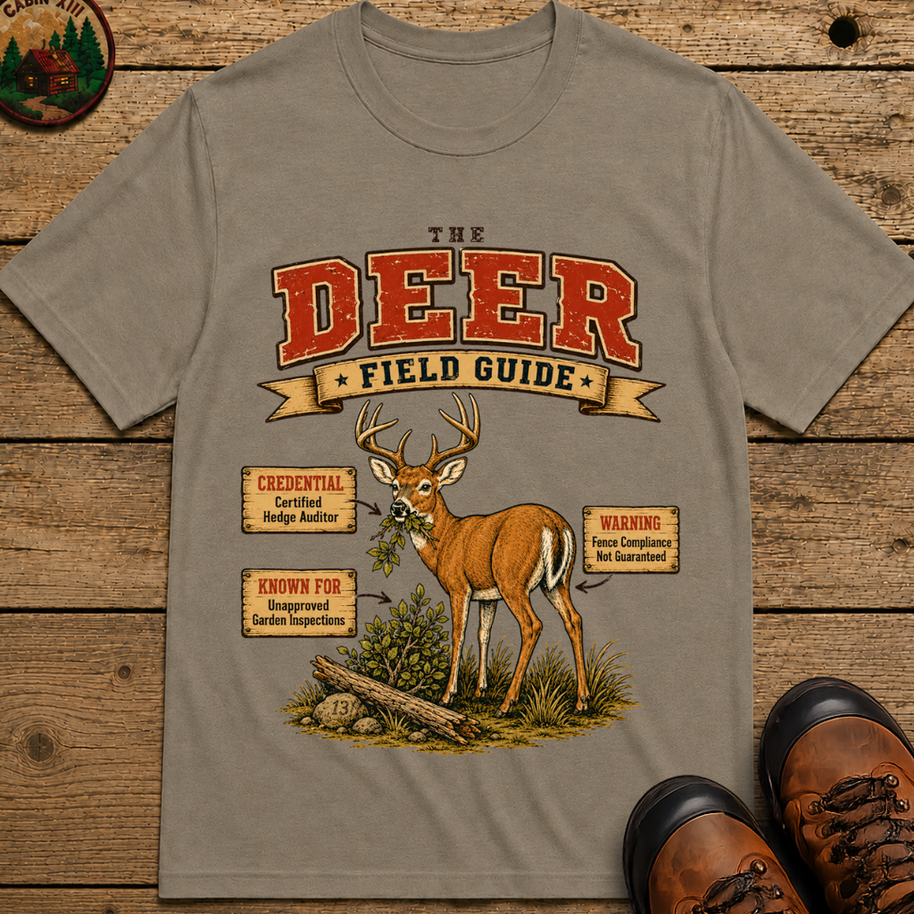Deer Field Guide - Unapproved Garden Inspections Shirt
