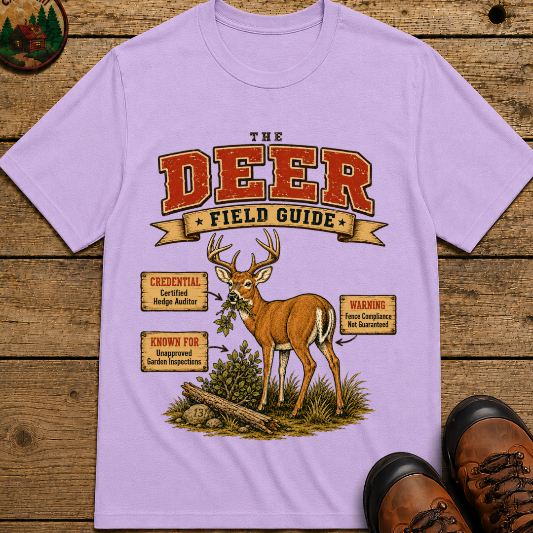 Deer Field Guide - Unapproved Garden Inspections Shirt