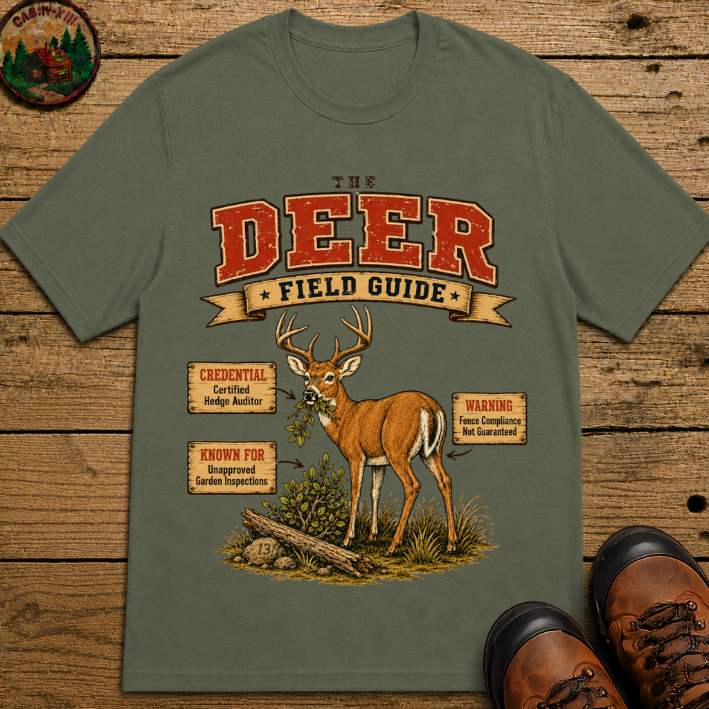 Deer Field Guide - Unapproved Garden Inspections Shirt