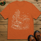 Firefly Lake Campsite Shirt — Vintage Outdoor Sketch Camping Tee
