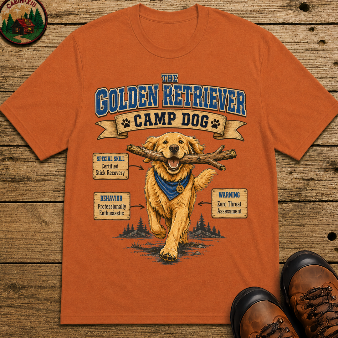 Golden Retriever Camp Dog - Certified Stick Recovery Shirt