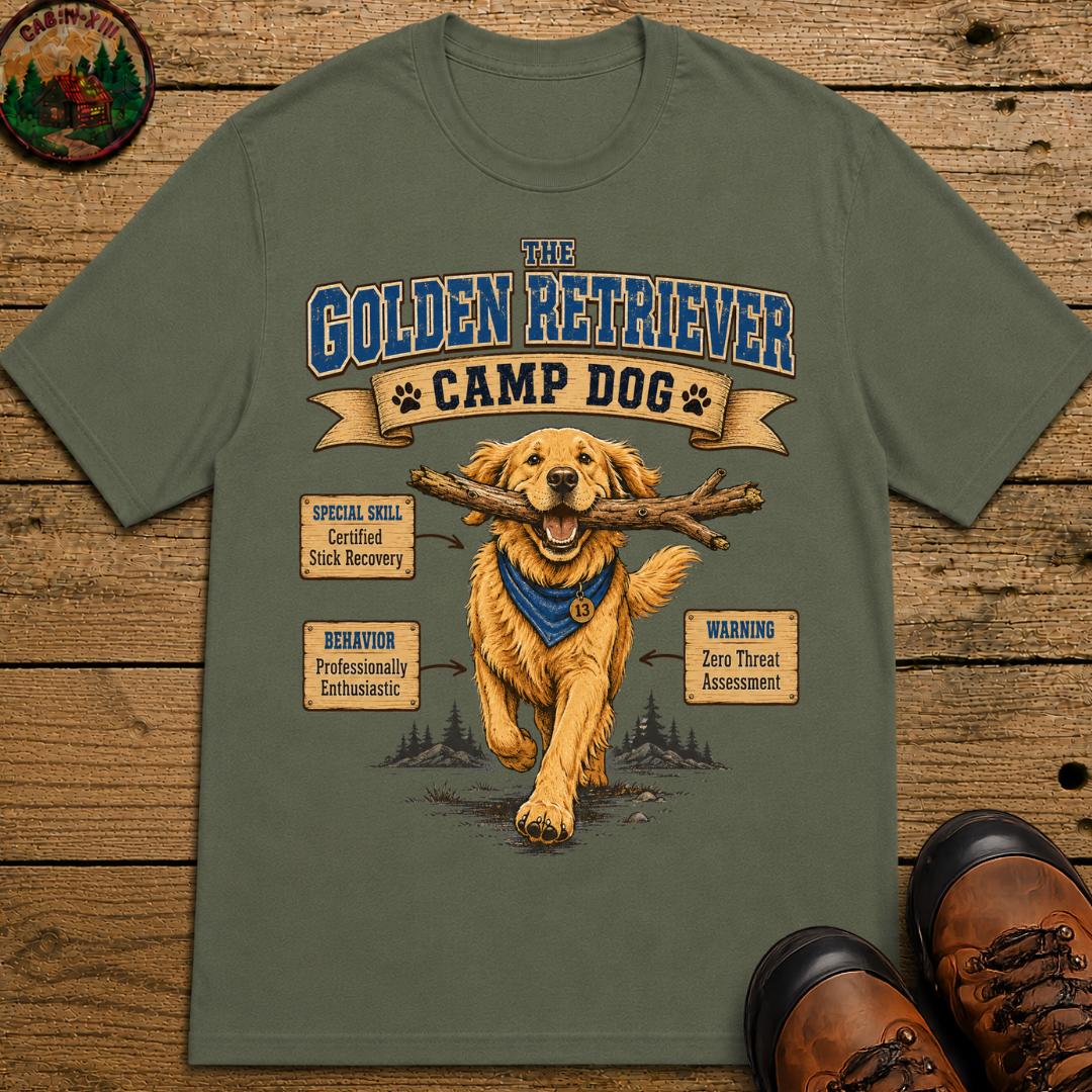 Golden Retriever Camp Dog - Certified Stick Recovery Shirt