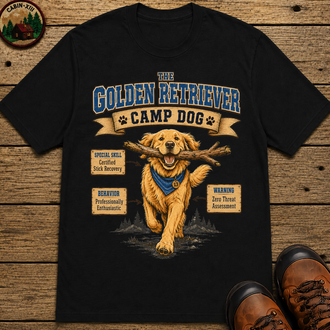 Golden Retriever Camp Dog - Certified Stick Recovery Shirt