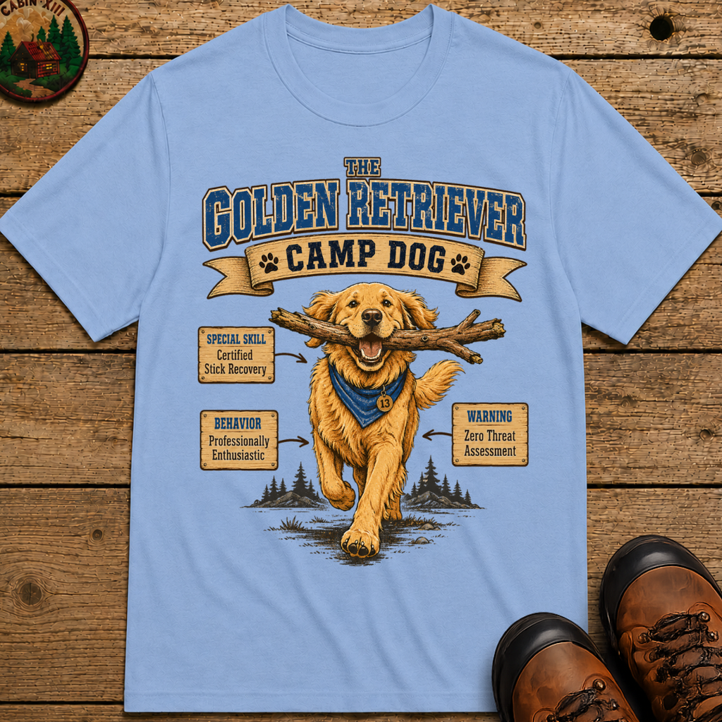 Golden Retriever Camp Dog - Certified Stick Recovery Shirt
