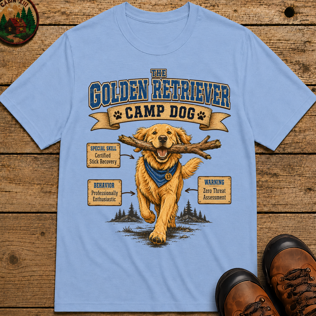 Golden Retriever Camp Dog - Certified Stick Recovery Shirt