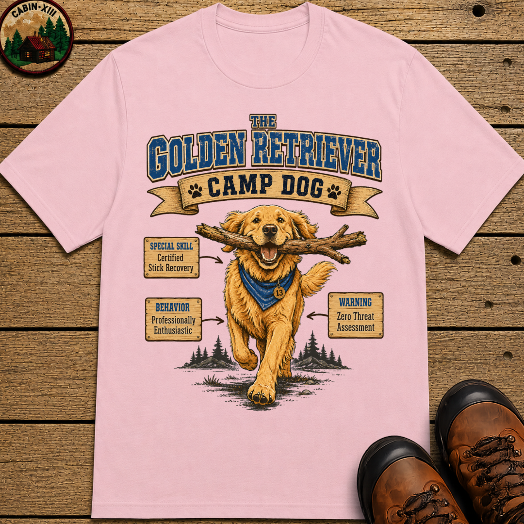 Golden Retriever Camp Dog - Certified Stick Recovery Shirt