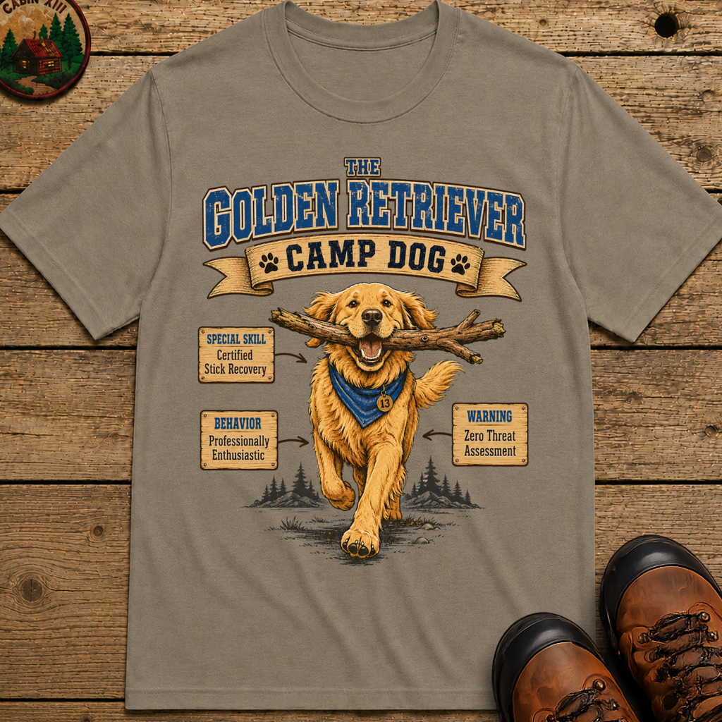 Golden Retriever Camp Dog - Certified Stick Recovery Shirt