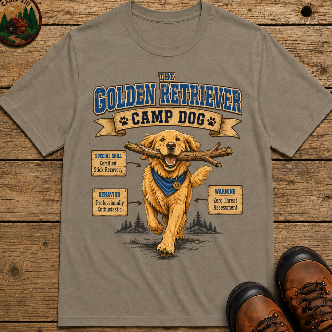 Golden Retriever Camp Dog - Certified Stick Recovery Shirt