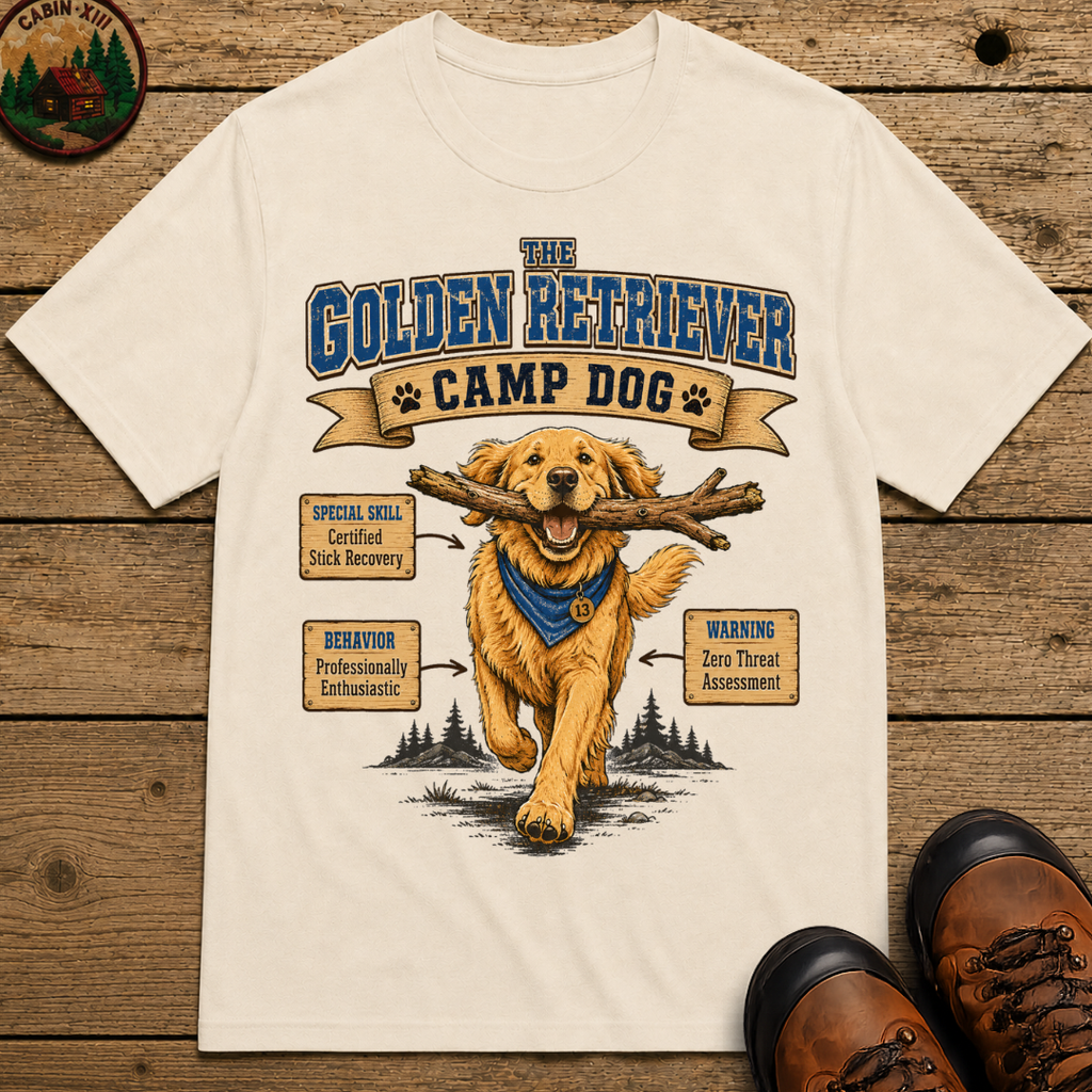 Golden Retriever Camp Dog - Certified Stick Recovery Shirt