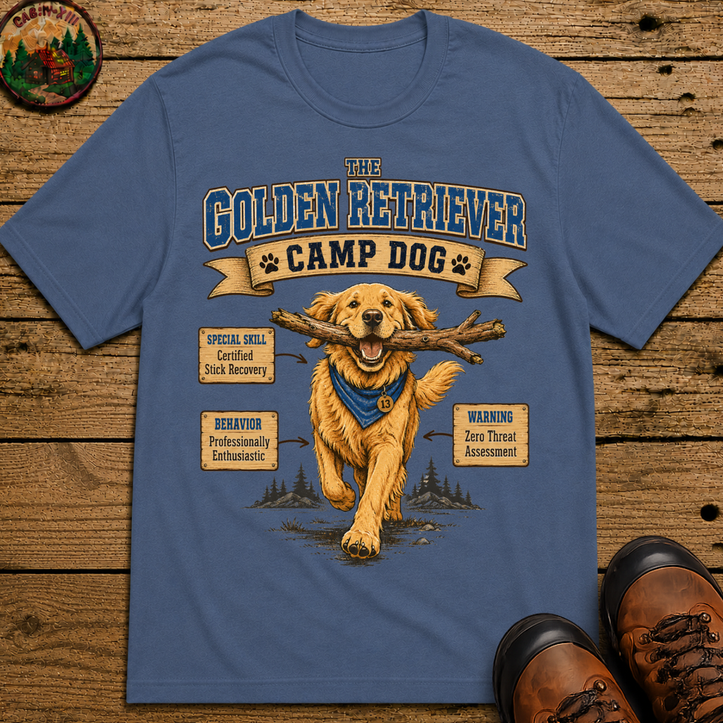Golden Retriever Camp Dog - Certified Stick Recovery Shirt