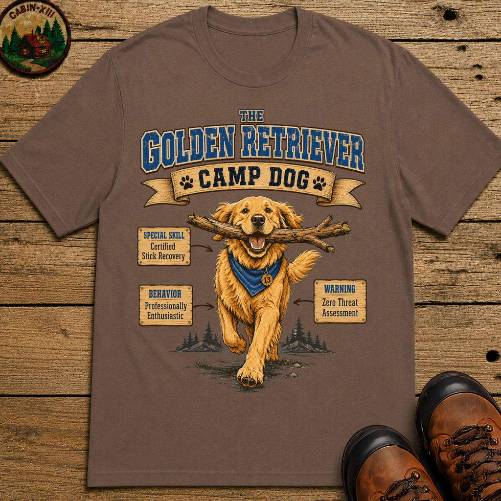 Golden Retriever Camp Dog - Certified Stick Recovery Shirt